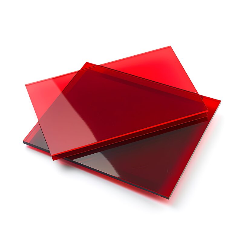 Formaglas Rouge Transparent Coulé